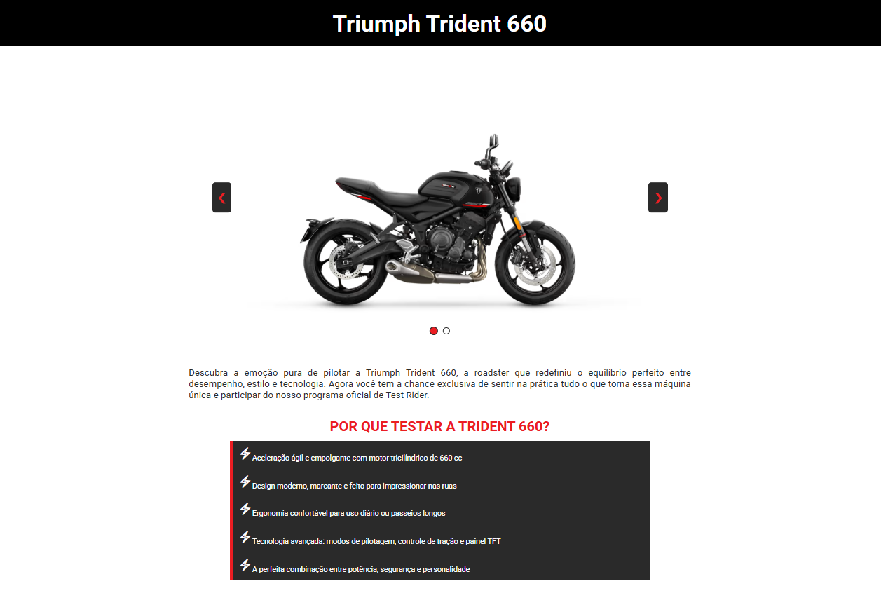 imagem do projeto TestRider