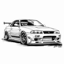 desenho nissan GT-R
